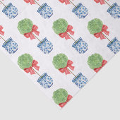 水の色Chinoiserieレッドボウトピアリー 薄葉紙 (詳細)