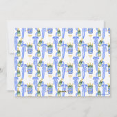 水の色Chinoiserieワインバケット新年の写真 シーズンカード (裏面)