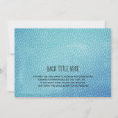 水の色Choo Choo Trainベビーシャワーby Mail 招待状 (裏面)