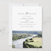 水の色Dordogne South France日付を保存 招待状 (正面)