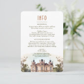 水の色English Manor結婚の情報/詳細カード 招待状 (スタンド正面)