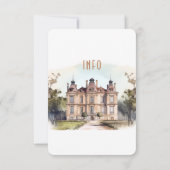 水の色English Manor結婚の情報/詳細カード 招待状 (裏面)