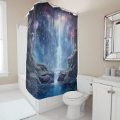 水の色Ethereal滝の洞窟 シャワーカーテン (インサイチュ)