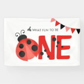 水の色Ladybugああ何のおもしろいは1つのパーティー 横断幕 (横)