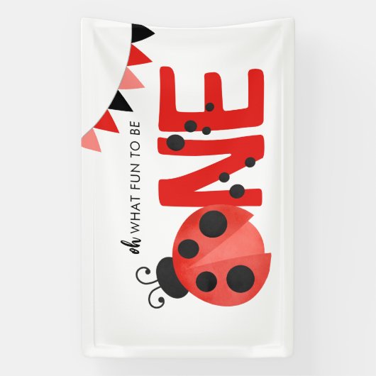 水の色Ladybugああ何のおもしろいは1つのパーティー 横断幕 (縦)