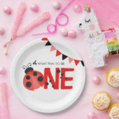 水の色Ladybugああ何のおもしろいを1にする ペーパープレート (パーティー)