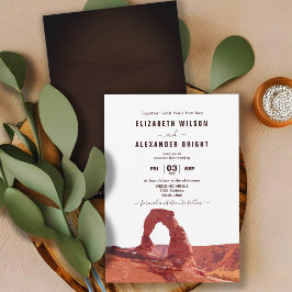 水の色Moab Arches Parkユタ結婚州の侵略 招待状