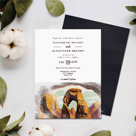 水の色Moab Arches Park Utah日付を保存 招待状