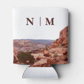 水の色Moab Arches Park Utah 結婚's Welcome 缶クーラー (裏面)