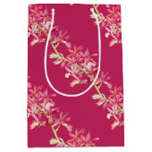 水の色Phaiocalanteパークサイド赤い蘭 ミディアムペーパーバッグ (正面)