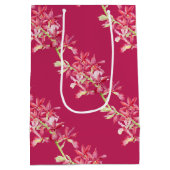 水の色Phaiocalanteパークサイド赤い蘭 ミディアムペーパーバッグ (裏面)