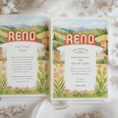 水の色RENOネバダマウンテンビュー結婚ズ 招待状