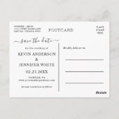 水の色RustBohoグリーンユーカリ日付を保存 ポストカード (裏面)