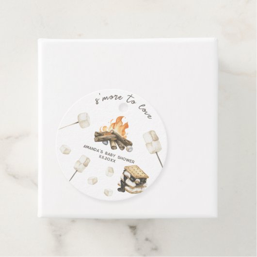 水の色S'moreベビーシャワー フェイバータグ (インサイチュ)