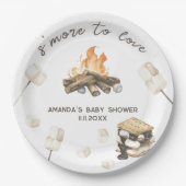 水の色S'moreベビーシャワー ペーパープレート (正面)