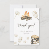 水の色S'more赤ちゃんシャワーありがとう サンキューカード (正面)