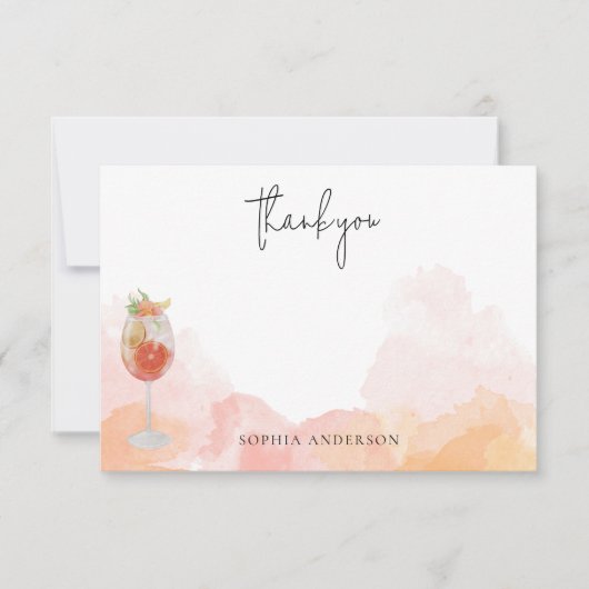 水の色Spritz Orangeありがとうありがとう サンキューカード (正面)