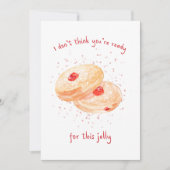 水の色Sufganiyotジェリードーナットハヌカおもしろいー シーズンカード (正面)