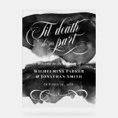 水の色Til死は私たちパーツ結婚の歓迎 アクリルサイン (正面)