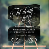 水の色Til死は私たちパーツ結婚の歓迎 アクリルサイン (ニュートラル)