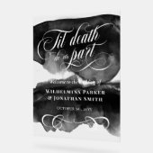 水の色Til死は私たちパーツ結婚の歓迎 アクリルサイン (傾斜)