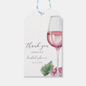 水の色Vinoの前Vowsブライダルシャワー ギフトタグ (正面)