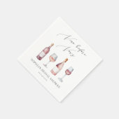 水の色Vinoの前Vowsブライダルシャワー スタンダードカクテルナプキン (角)