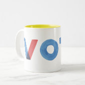 水の色VOTEコーヒーマグ ツートーンマグカップ (正面左)