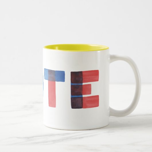 水の色VOTEコーヒーマグ ツートーンマグカップ (右)
