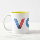 水の色VOTEコーヒーマグ ツートーンマグカップ (左)