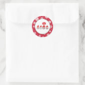 水の色Whimsy:格言サンタスメリークリスマス ラウンドシール (バッグ)