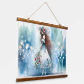 水の花の妖精Ethereal Flower Fairy in Water color Dreamsc 吊り下げ型タペストリー (傾斜あり)