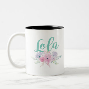 水の花花束を持つLola ツートーンマグカップ