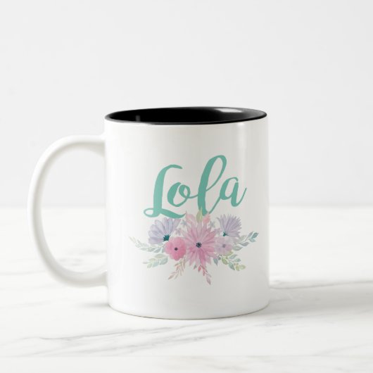 水の花花束を持つLola ツートーンマグカップ (左)