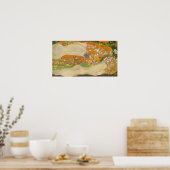 『水の蛇』(みずのへび、Wasserschlangen II)Ⅱ by グスタフ・クリムト、 アール ポスター (キッチン)