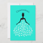 水の蝶キンセアニェラの夜会服の招待状 招待状 (正面)