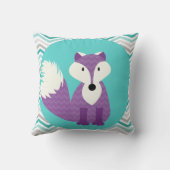 水の装飾用クッションの紫色のキツネ クッション (裏面)