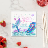 水の誕生日会の下の人魚 スタンダードカクテルナプキン (インサイチュ)