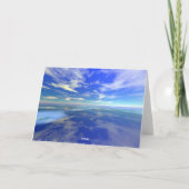 水の誕生日(テンプレート)にわたる飛行 カード (裏面)