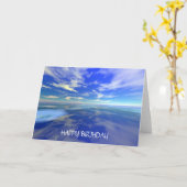 水の誕生日(テンプレート)にわたる飛行 カード (黄色い花)