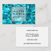 水の輝きスイミングプールサービス写真旅行 名刺 (正面/裏面)