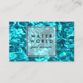 水の輝きスイミングプールサービス写真旅行 名刺 (正面)