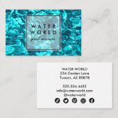 水の輝きスイミングプールサービス写真旅行 名刺 (正面/裏面)