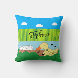 水の近くで歌う母アヒル： クッション