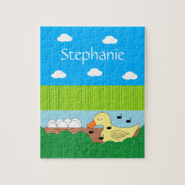 水の近くで歌う母アヒル： ジグソーパズル