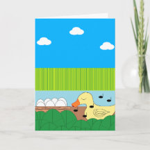 水の近くで歌う母空白の鴨：