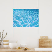 水の透明度の反射 ポスター (キッチン)