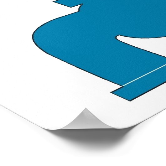 水の遮断サイン ポスター (角)