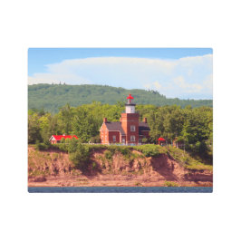 水の金属壁アートからのビッグベイライトハウス メタルプリント