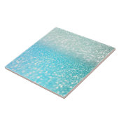 水の銀のビーチの青い夏のグリッターの勾配 タイル (側面)